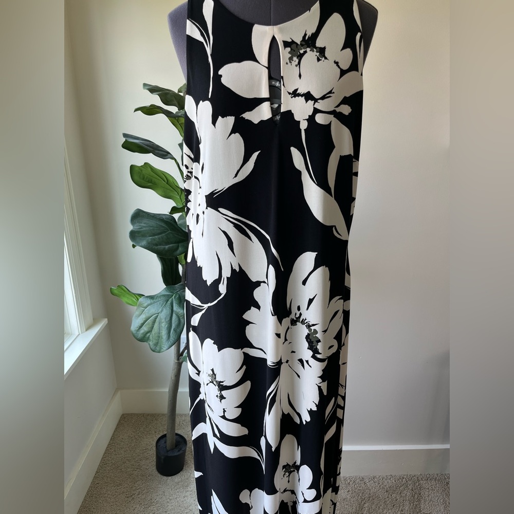 Tommy Bahama Black and White Floral Maxi Dress